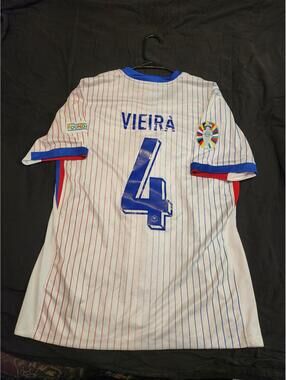 France 2024/2025 Vieira Euro Away Soccer Jersey Size L